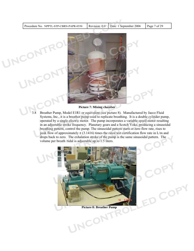 NIOSH NPPTL-STP-CBRN-PAPR-0550 Data Sheet_第7页