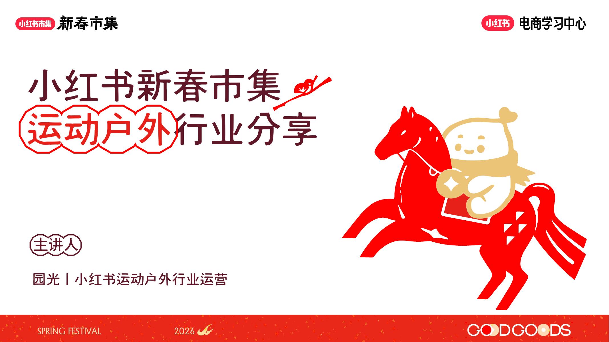 小红书新春市集行业玩法-运动户外行业分享海报