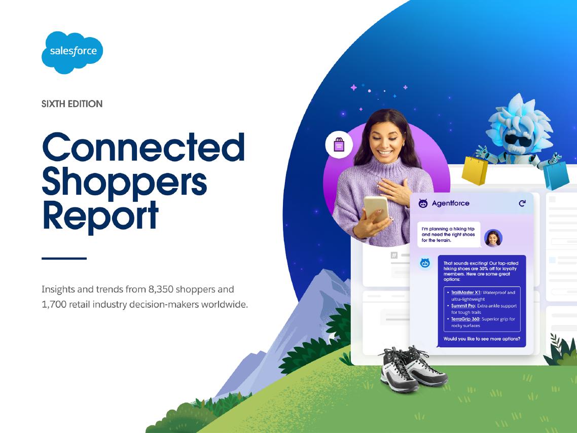 salesforce：2025年全球零售新趋势：连接购物者与智能零售的未来（英文版）海报