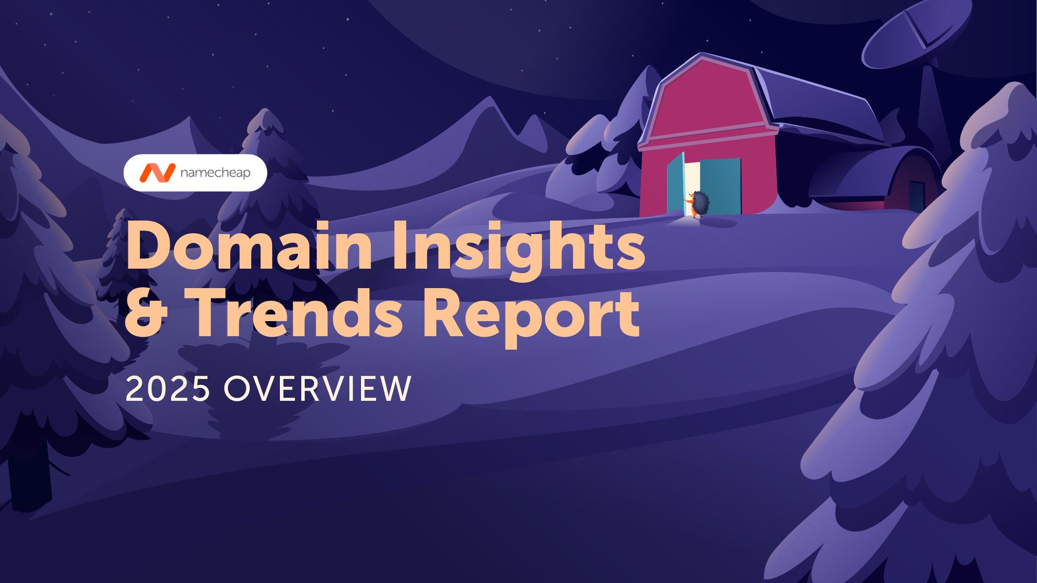 Namecheap：2025 年域名洞察与趋势报告（英文版）海报