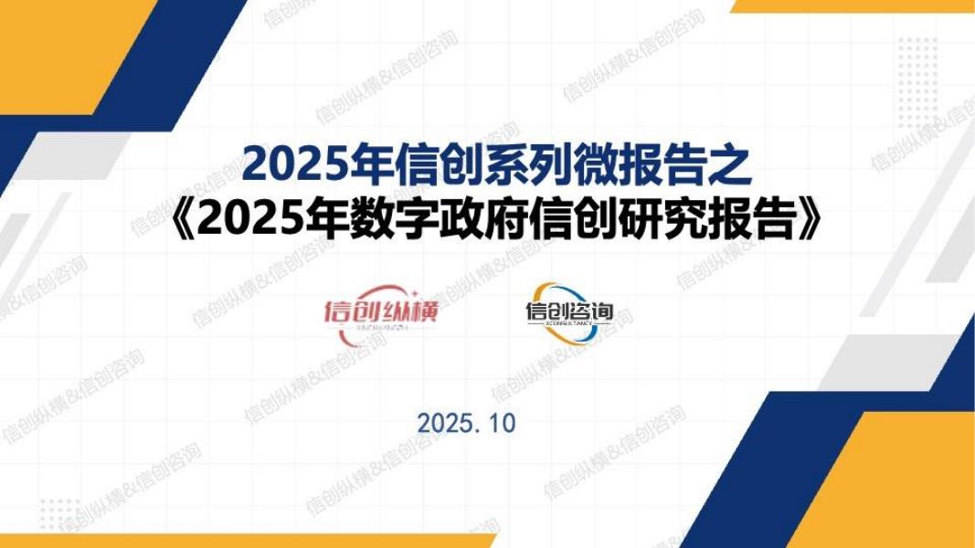 信创纵横：2025年数字政府信创研究报告