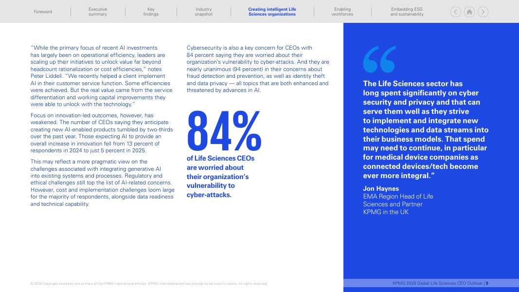 毕马威：2025年全球生命科学行业首席执行官（CEO）展望报告（英文版）_第9页