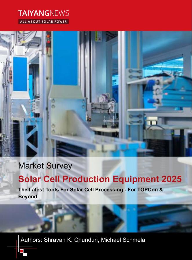 TaiyangNews：2025年太阳能电池生产设备市场调查报告（英文版）