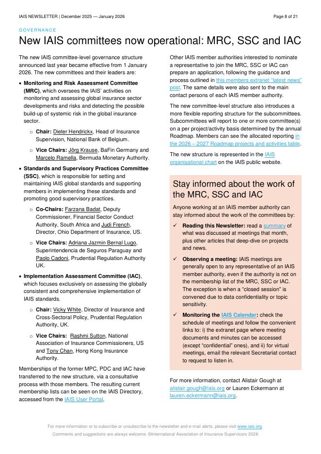 国际保险监督官协会（IAIS）：2025年12月-2026年1月国际人工智能与统计学会通讯报告（英文版）_第8页