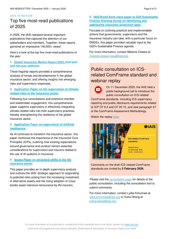 国际保险监督官协会（IAIS）：2025年12月-2026年1月国际人工智能与统计学会通讯报告（英文版）_第9页