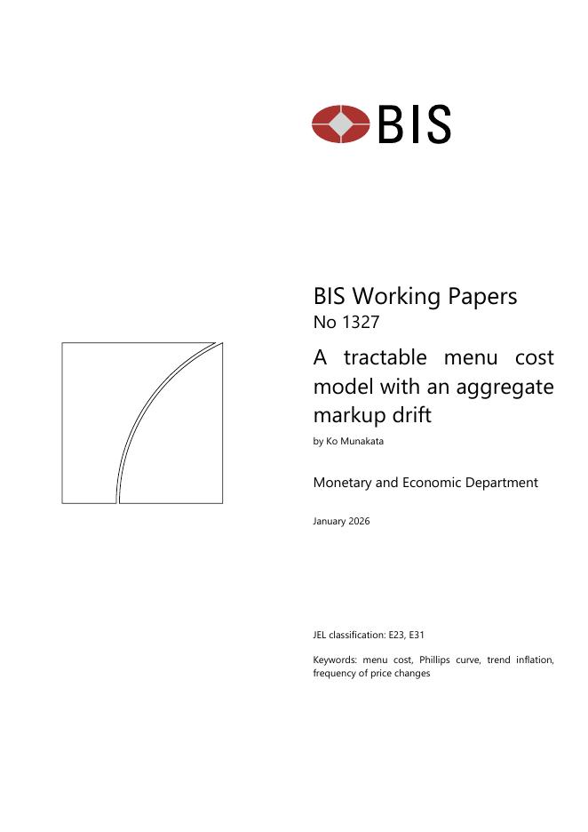国际清算银行：一个具有聚合标记漂移的易于处理的菜单成本模型（英文版）