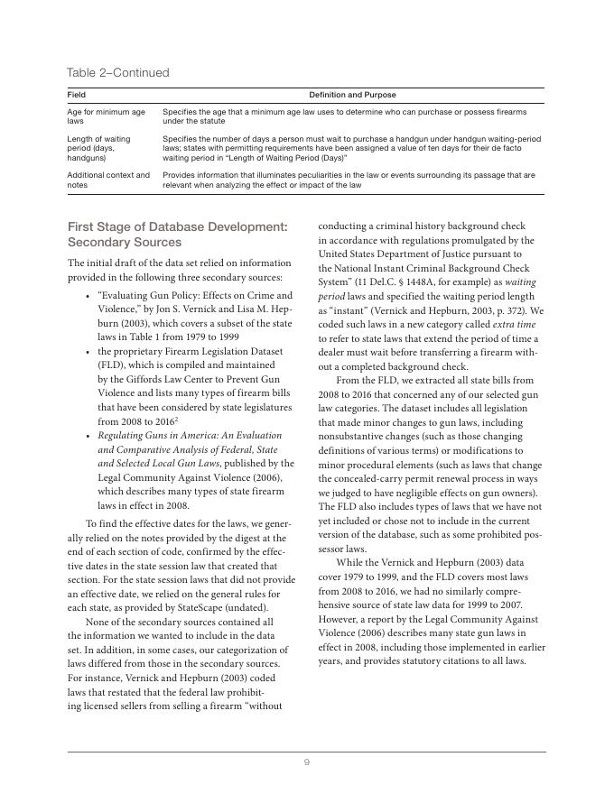 Rand兰德：2026年州枪支法数据库及其支持材料的开发报告（英文版）_第9页
