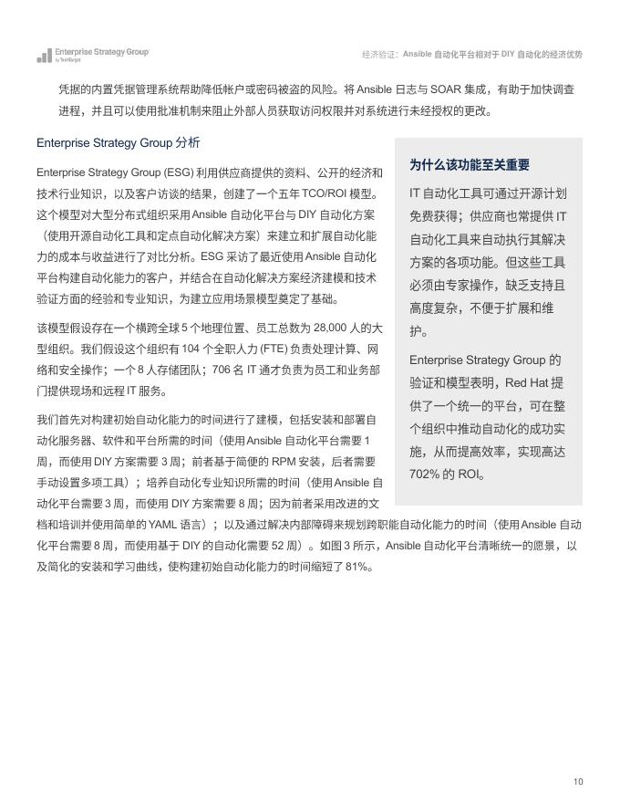 Enterprise Strategy Group：2023年Ansible自动化平台相对于DIY自动化的经济优势报告_第10页