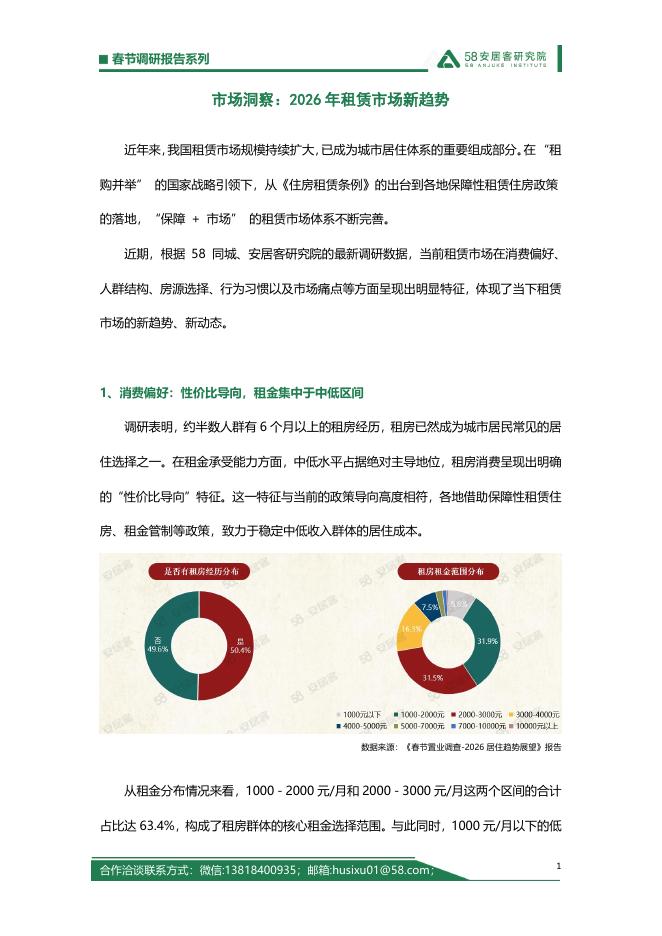 58安居客研究院：2026年租赁市场新趋势市场洞察报告