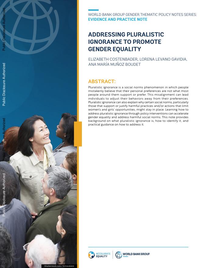 世界银行：2026年解决多元无知问题，促进性别平等报告（英文版）海报