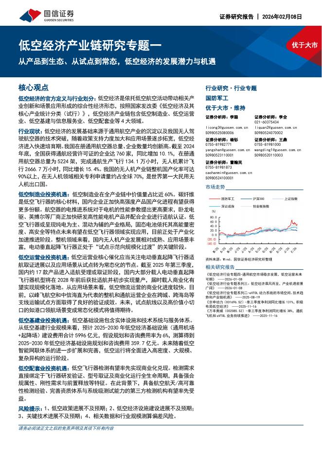 国信证券：低空经济产业链研究专题一：从产品到生态、从试点到常态，低空经济的发展潜力与机遇海报