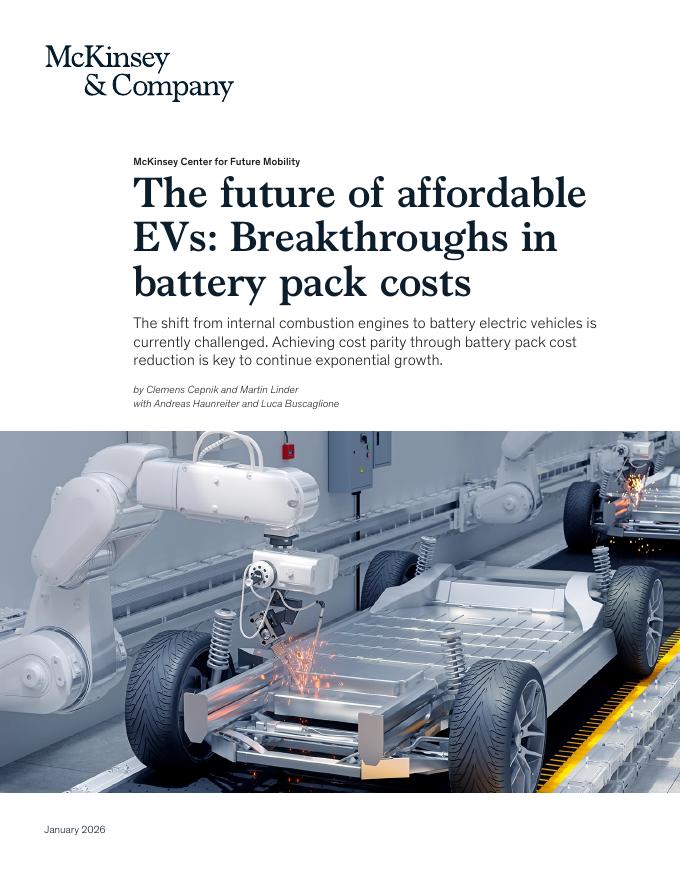 麦肯锡：2026年平价电动车的未来，电池组成本的突破报告（英文版）海报