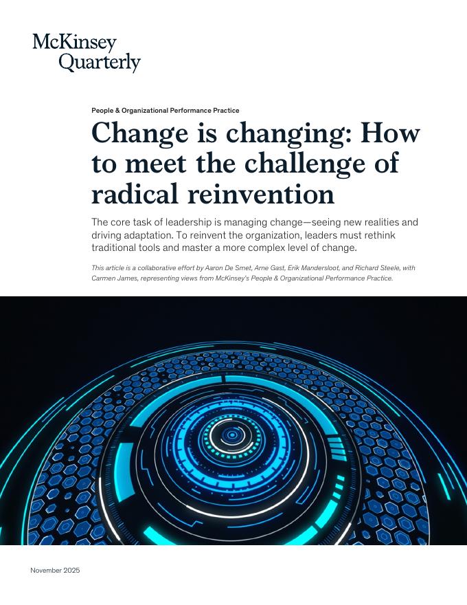 麦肯锡：2025年变革之变应对组织深度重塑的时代挑战研究报告（英文版）海报