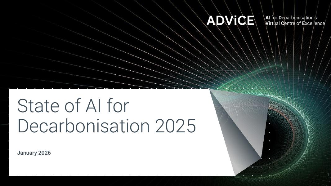 ADViCE：2025年人工智能在脱碳领域的应用状况研究报告（英文版）海报