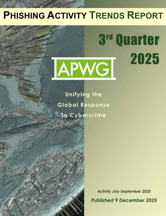 反钓鱼网站工作组（APWG）：2025年第三季度网络钓鱼活动趋势报告（英文版）