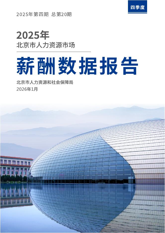 北京市人力资源和社会保障局：2025年四季度北京市人力资源市场薪酬数据报告海报
