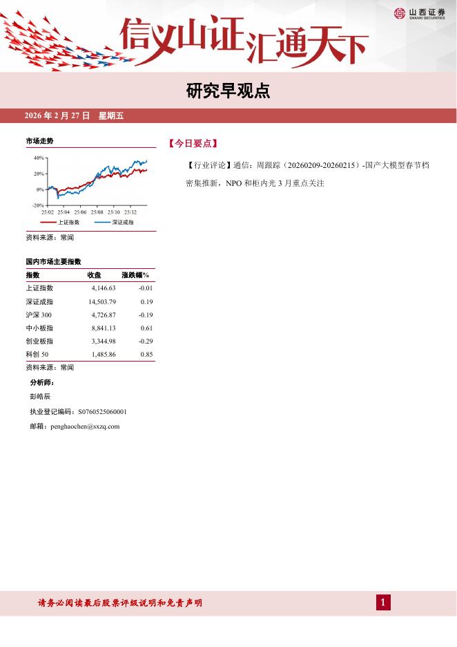 山西证券：研究早观点-260227海报