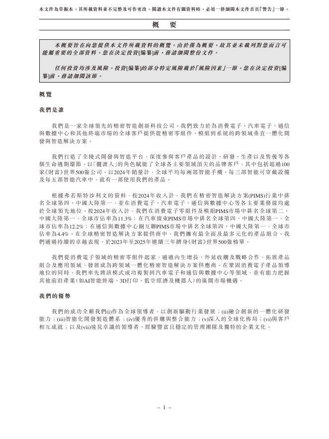 LuxshareICT立讯精密工业股份有限公司港交所IPO上市招股说明书（2026年更新版）_第10页