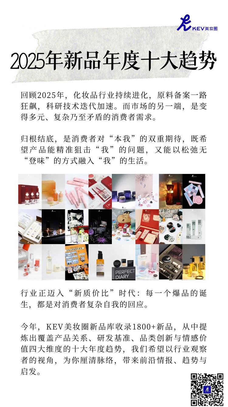 KEV化妆品：2025年新品年度十大趋势报告海报