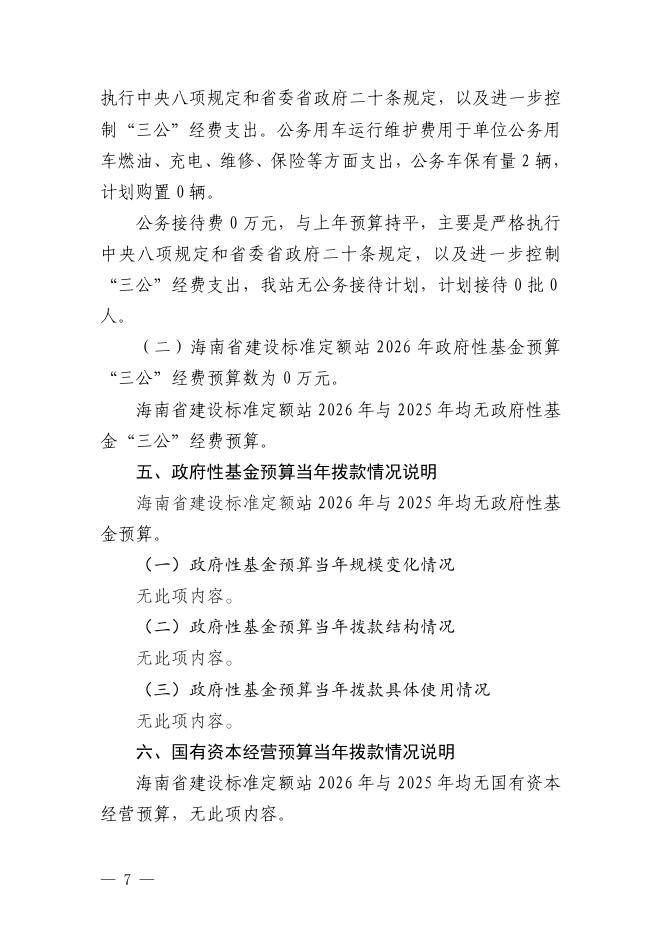 2026年海南省建设标准定额站单位预算说明_第7页