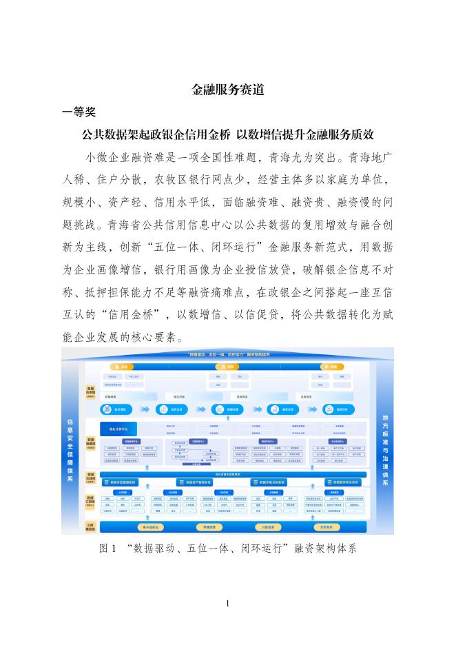国家数据局：2025年“数据要素×”大赛全国总决赛获奖项目案例集——金融服务赛道海报
