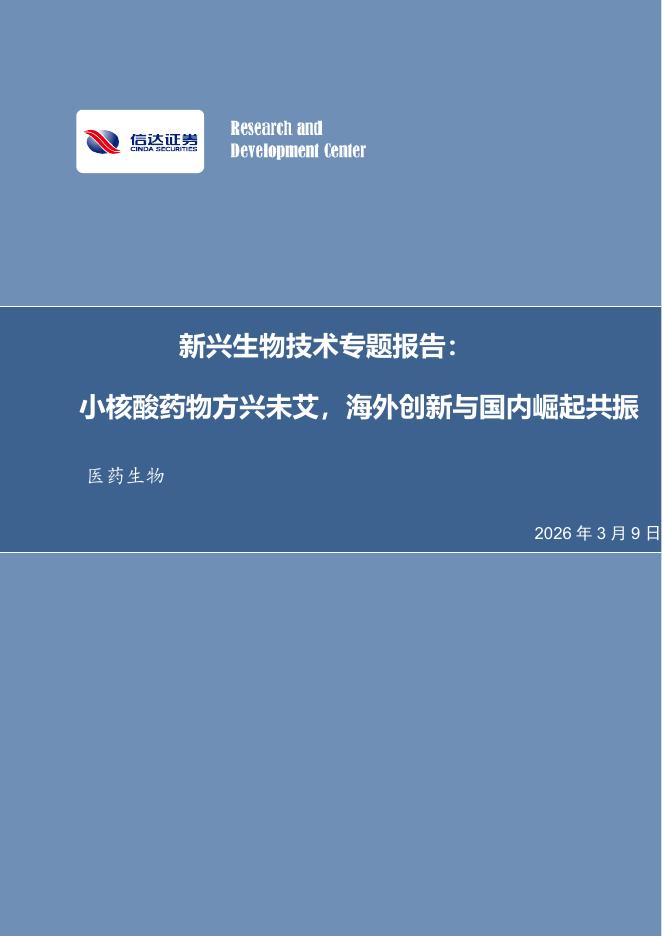 信达证券：新兴生物技术专题报告：小核酸药物方兴未艾，海外创新与国内崛起共振海报