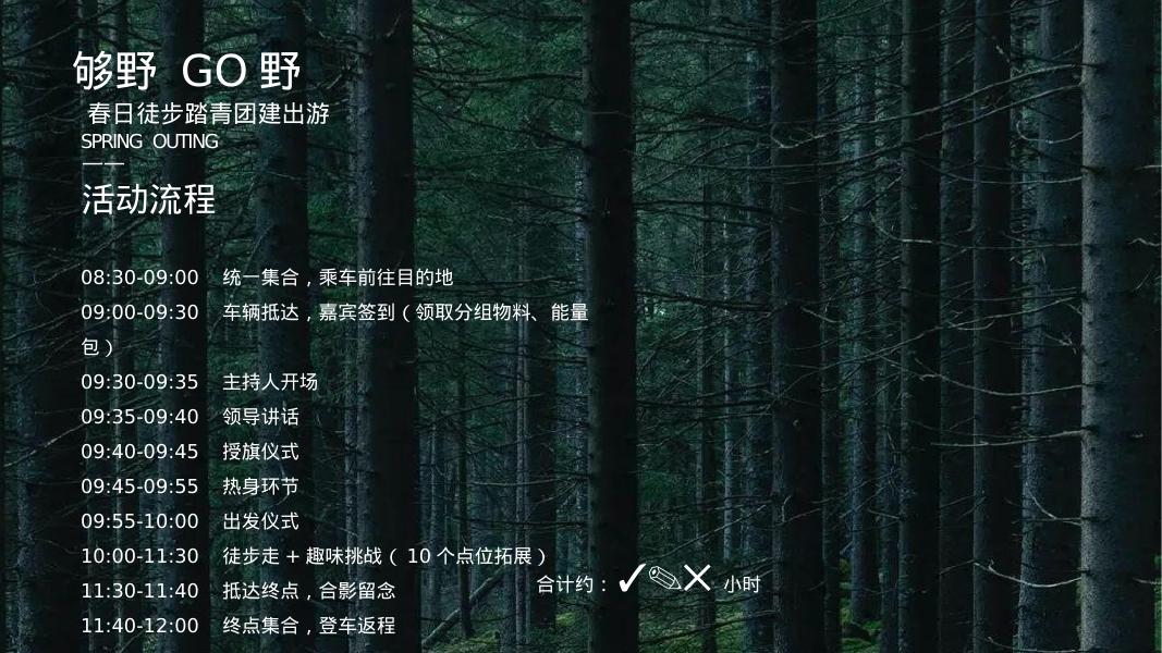 春日徒步踏青团建出游活动策划方案（春日徒步 野趣自然）_第6页
