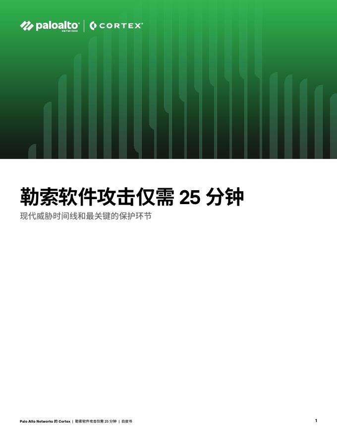 paloalto：2026年勒索软件攻击仅需25分钟-现代威胁时间线和最关键的保护环节白皮书海报