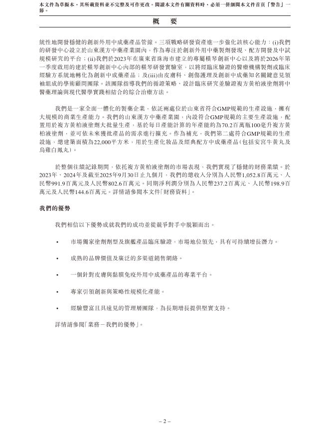 山东汉方制药股份有限公司港交所IPO上市招股说明书_第10页