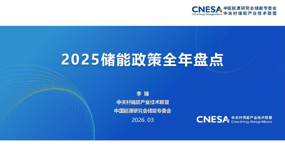 中关村储能产业技术联盟：2025年储能政策全年盘点报告海报