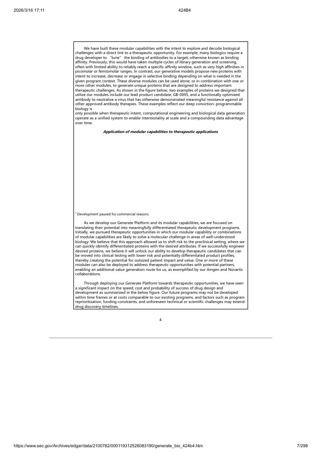 Generate Biomedicines, Inc.美股纳斯达克IPO上市招股说明书_第7页