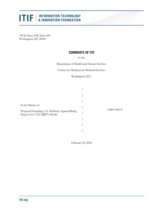 ITIF：2026年对卫生与公众服务部关于拟议的GUARD模式的评论报告（英文版）海报