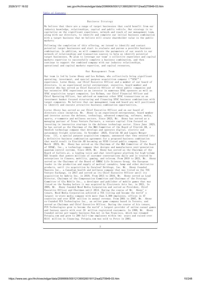 Abony Acquisition Corp. I美股纳斯达克IPO上市招股说明书_第10页