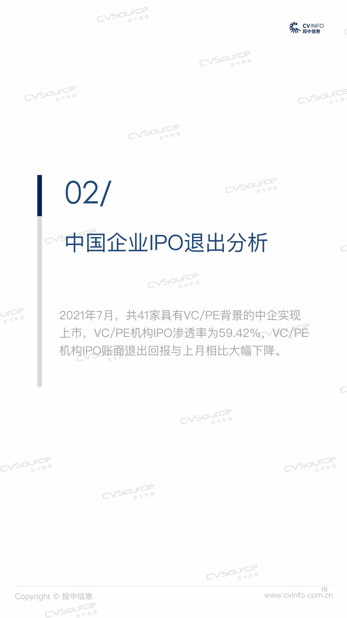投中嘉川：2021年7月IPO市场数据报告_第10页