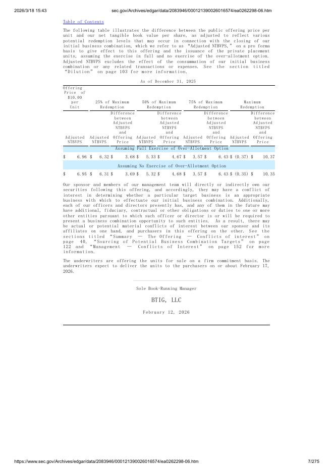 Willow Lane Acquisition Corp. II美股纳斯达克IPO上市招股说明书_第7页