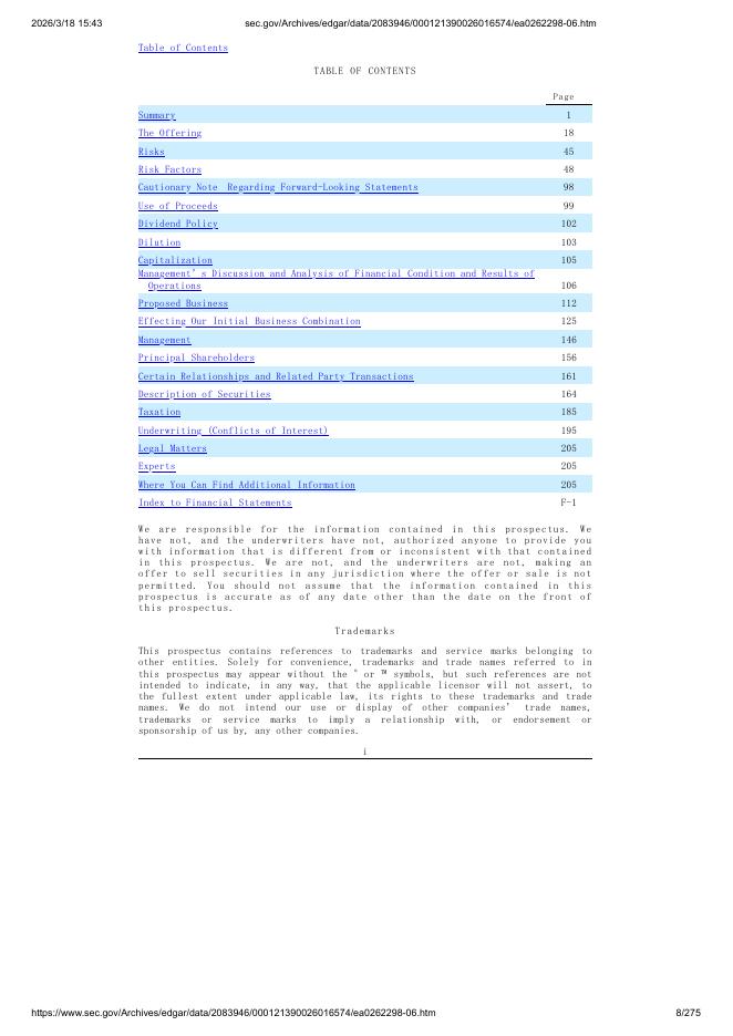 Willow Lane Acquisition Corp. II美股纳斯达克IPO上市招股说明书_第8页