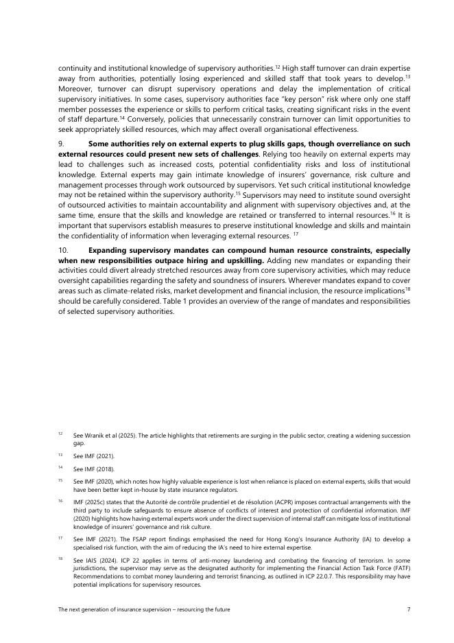 国际保险监督官协会（IAIS）：FSI-IAIS关于保险监管资源的见解（英文版）_第10页