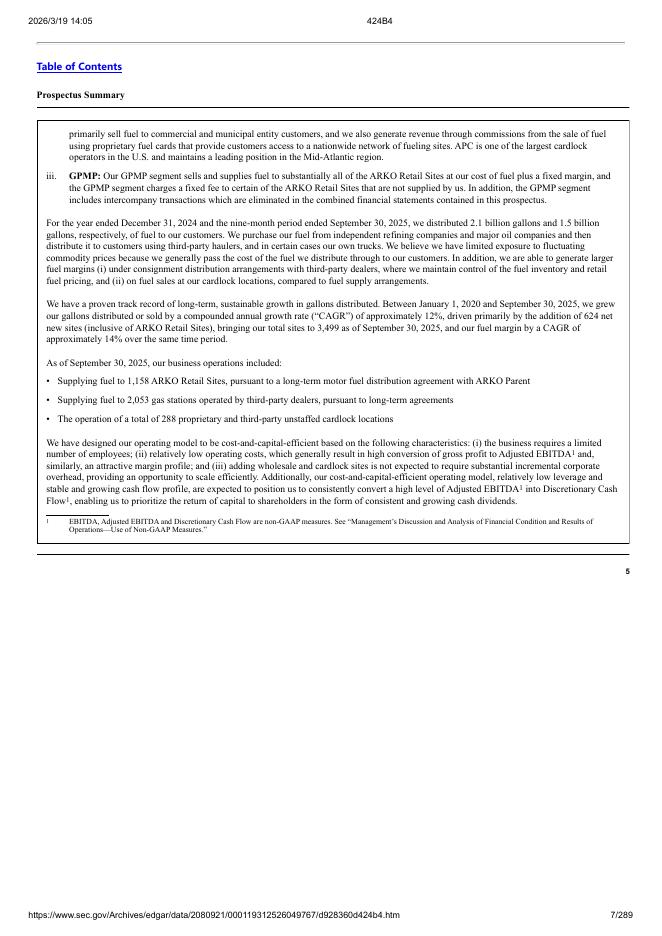 ARKO Petroleum Corp.美股纳斯达克IPO上市招股说明书_第7页