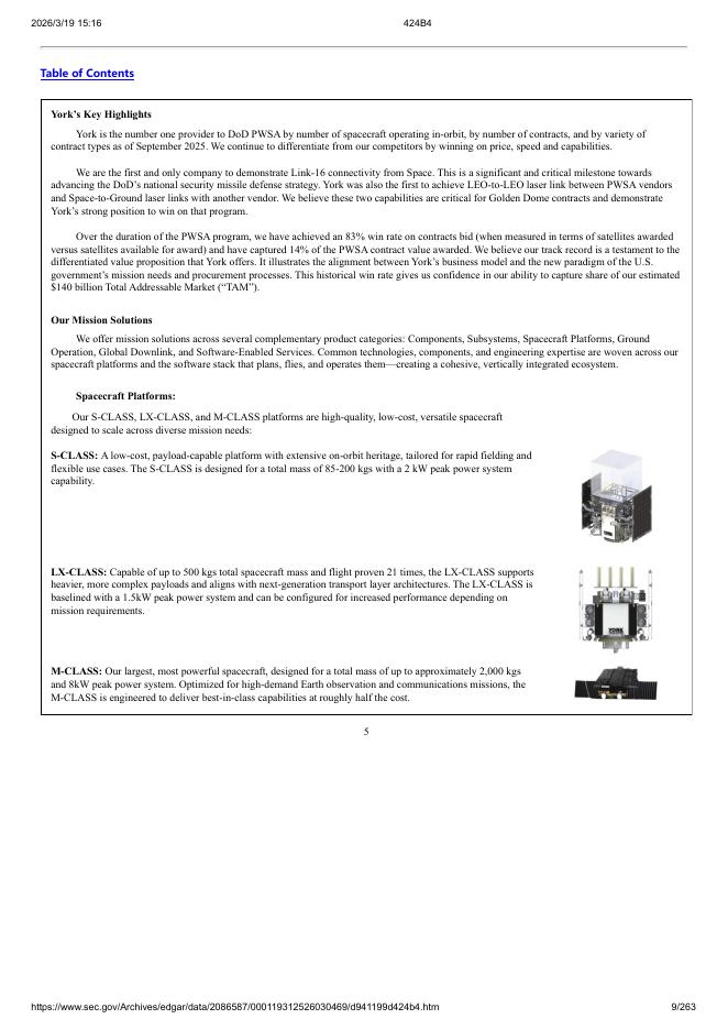 York Space Systems, Inc.美股纳斯达克IPO上市招股说明书_第9页