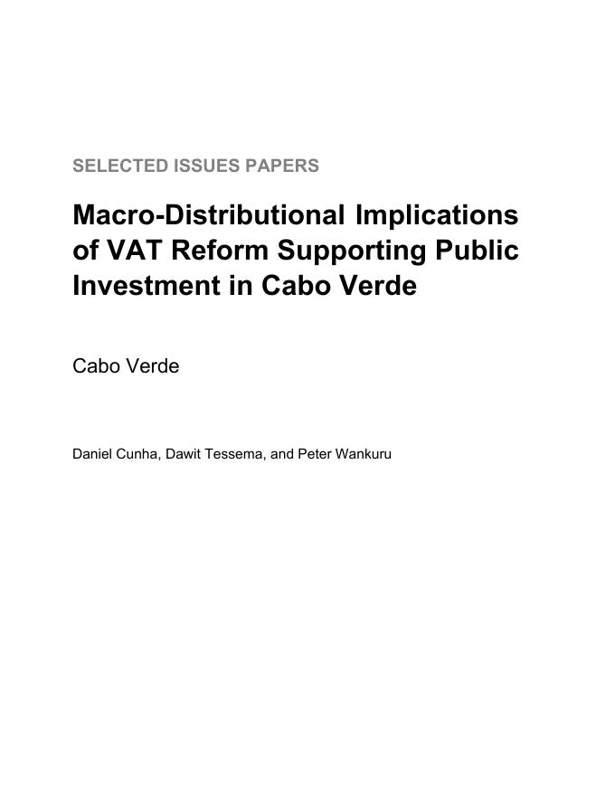 国际货币基金组织：增值税改革对佛得角公共投资的宏观分配影响（英文版）_第3页