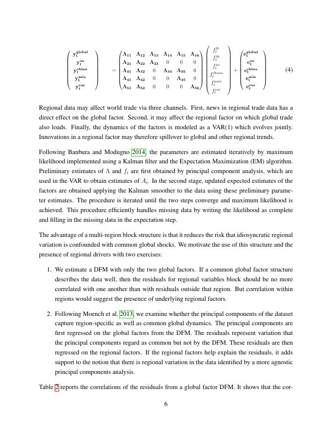 国际货币基金组织：现在预测世界贸易的多区域因子模型（英文版）_第9页