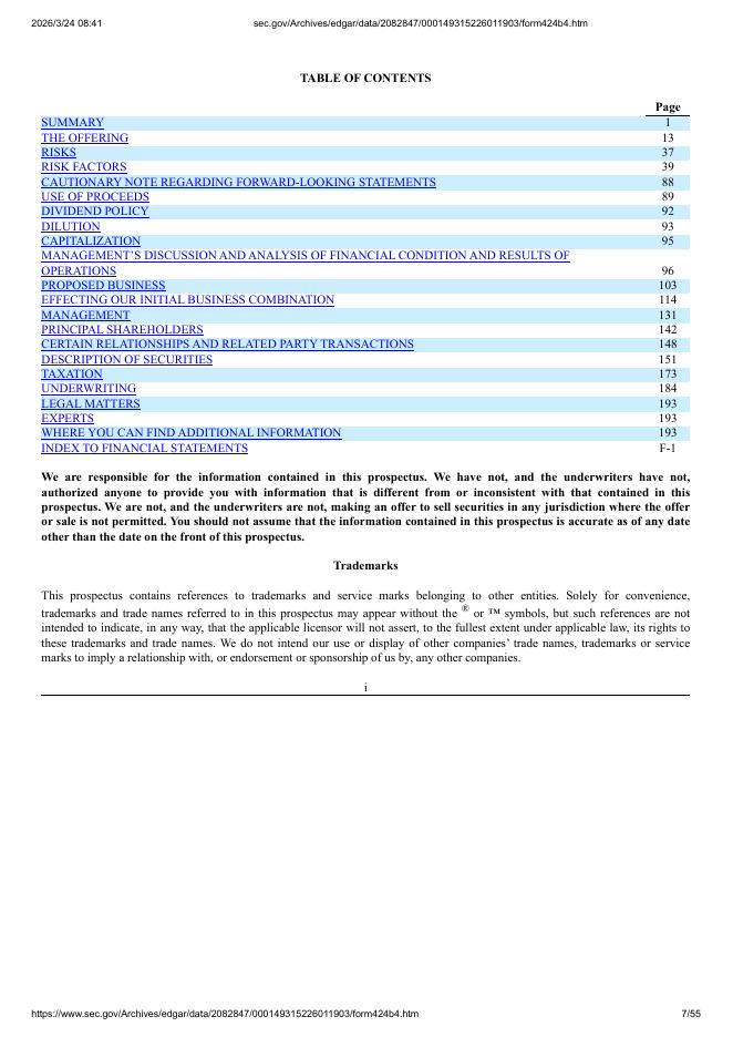 Blue Water Acquisition Corp. IV纽约证券交易所IPO上市招股说明书_第7页