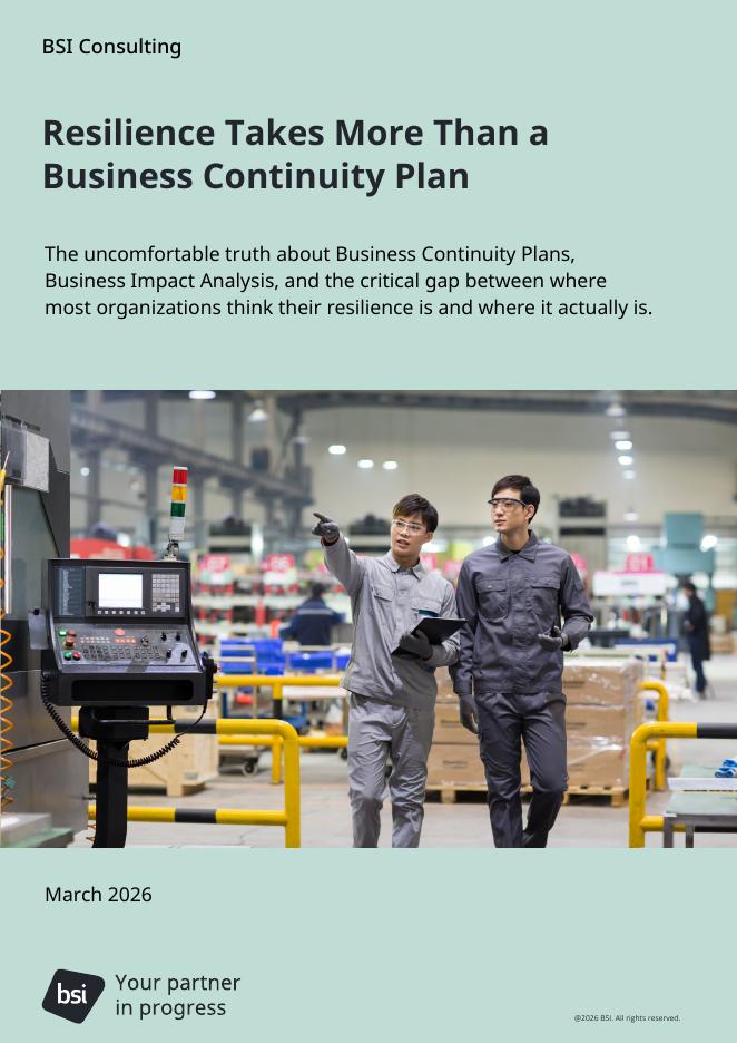 英国标准协会BSI：2026年弹性需要的不仅仅是业务连续性计划白皮书（英文版）海报