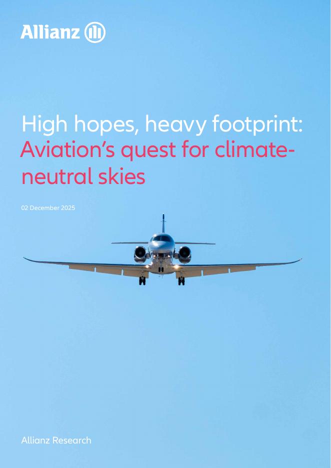 Allianz安联：2025年高期望，重足迹-航空业追求气候中和天空的探索报告（英文版）海报