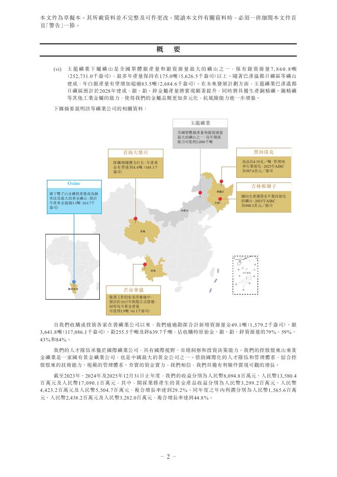 山金国际黄金股份有限公司港交所IPO上市招股说明书（2026年更新版）_第10页