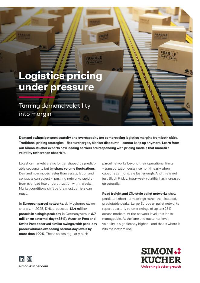 西蒙顾和：2026年物流定价压力-将需求波动转化为利润率白皮书（英文版）海报