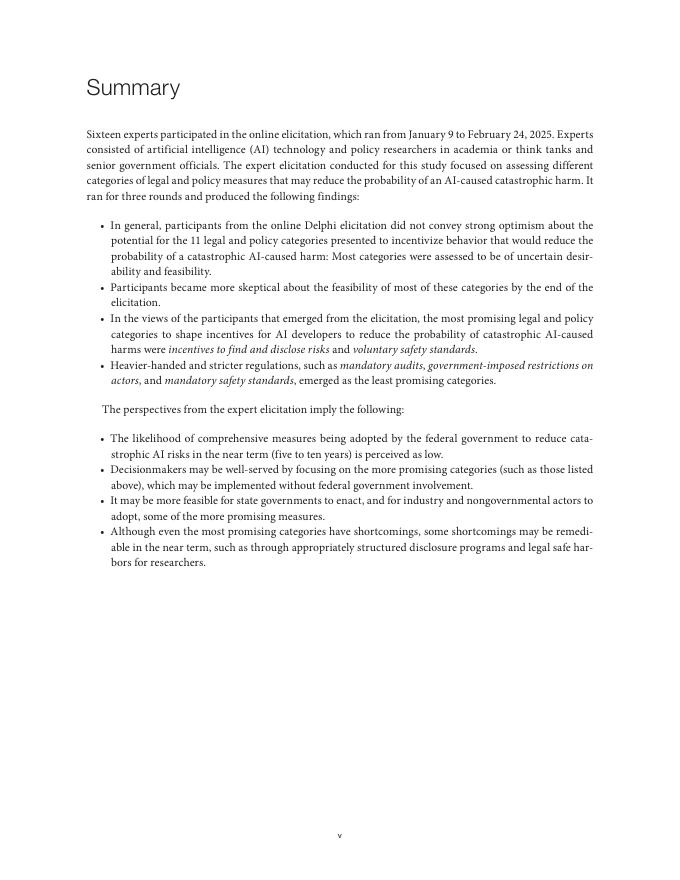 Rand兰德：2026年减轻人工智能灾难性危害的法律和政策途径报告（英文版）_第4页