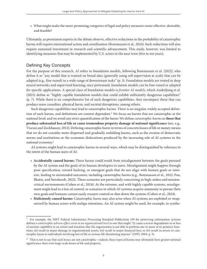 Rand兰德：2026年减轻人工智能灾难性危害的法律和政策途径报告（英文版）_第8页