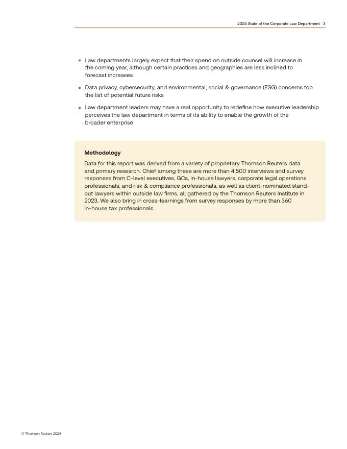 汤森路透：2024年企业法务部门现状报告（英文版）_第3页
