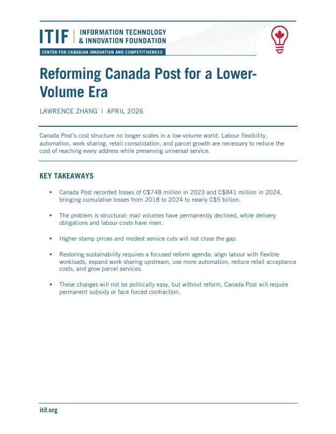 ITIF：2026年改革加拿大邮政以适应低量时代报告（英文版）海报
